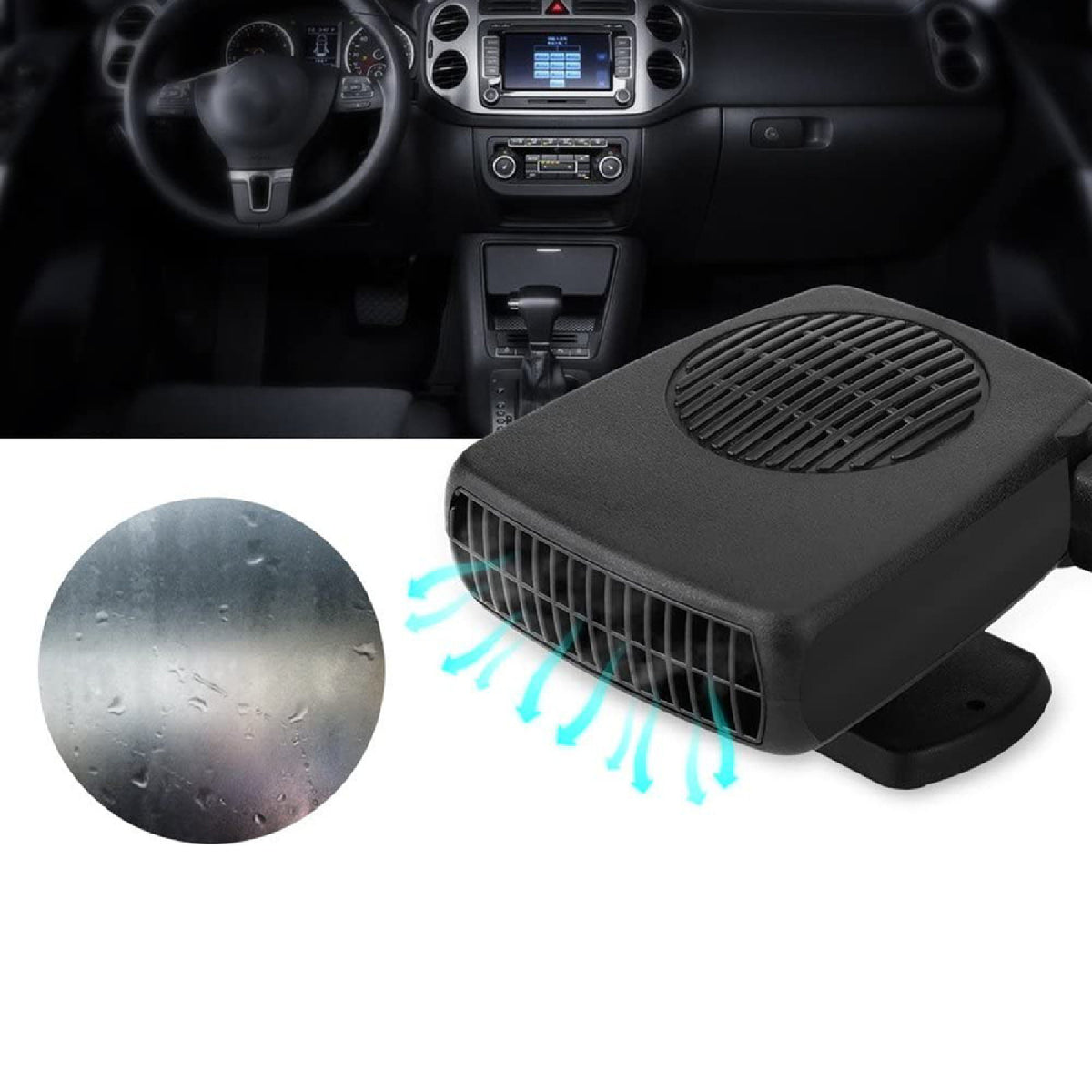 Portable Car Heater Fan Vehicle Ceramic Heating Defroster Demister 12V