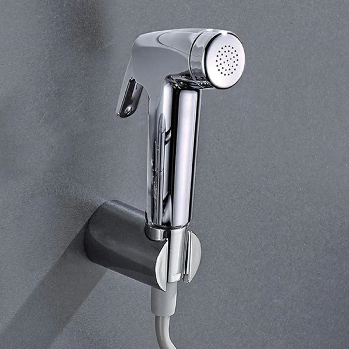 Douche Bidet Sprayer Shower Head Hose Shattaf Toilet Spray Kit Silver 4 Pieces