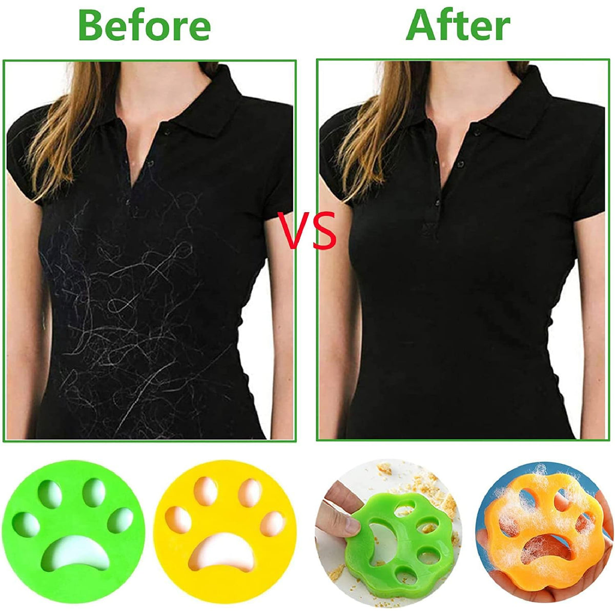 Pet Hair Remover Cat Fur Dog Hair Lint Remover Laundry Washing Machine 4 Pieces