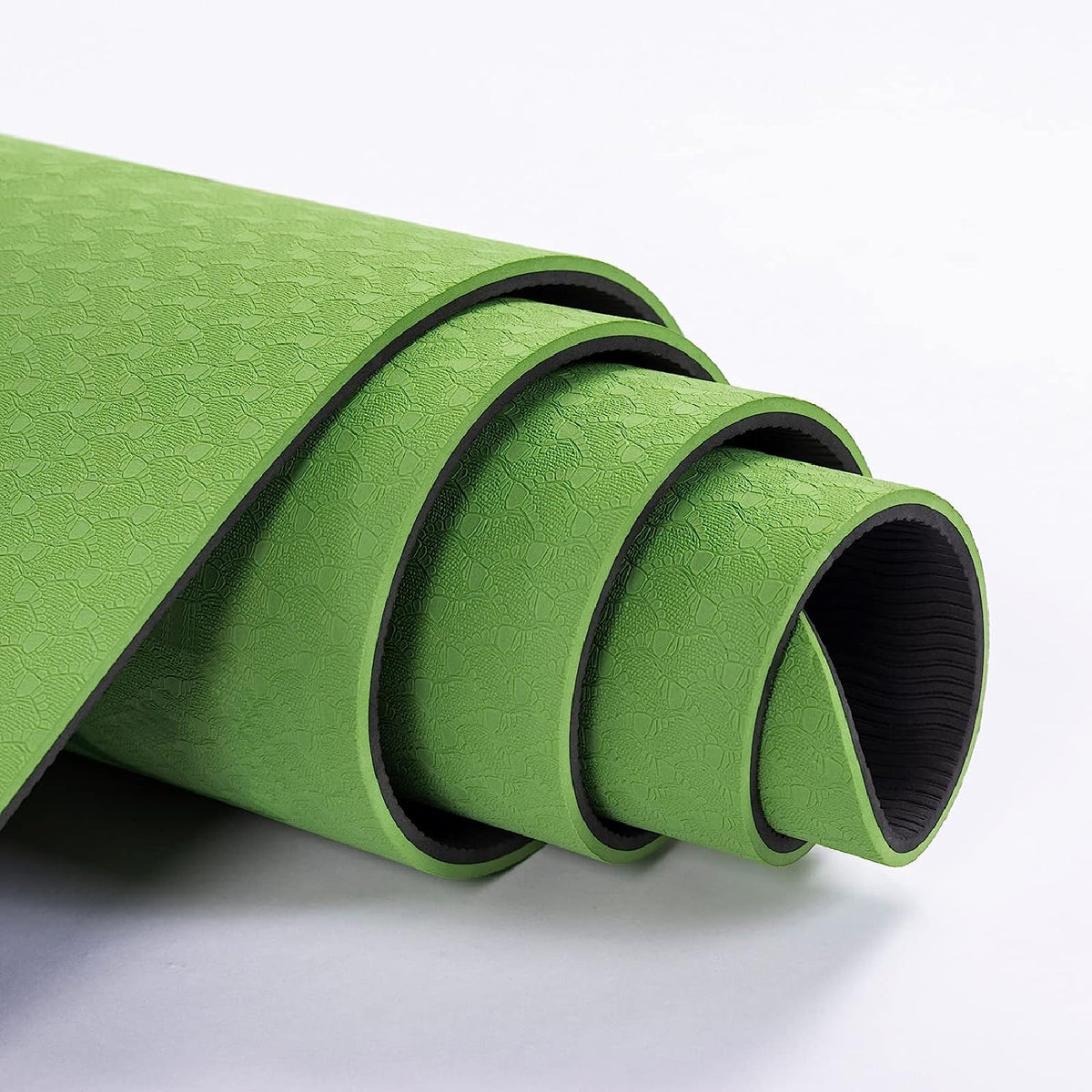 Yoga Mat Pad Exercise Fitness Pilates Non Slip Dual Layer Eco Friendly Mat Black
