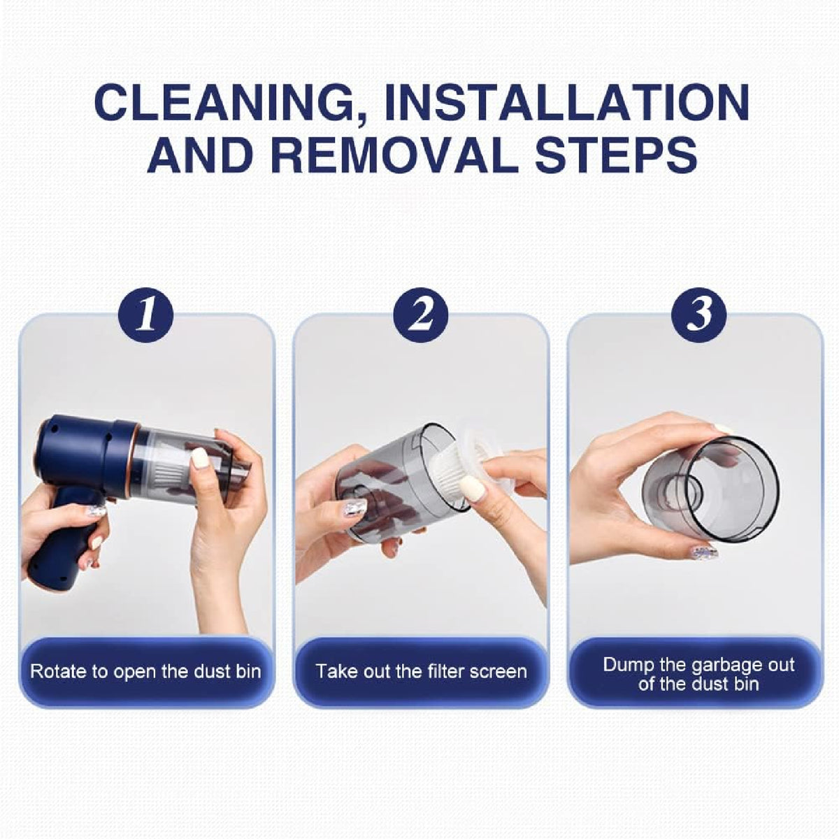 Handheld Cordless Vacuum Cleaner Home And Car Dust Blower Rechargeable 42000RPM