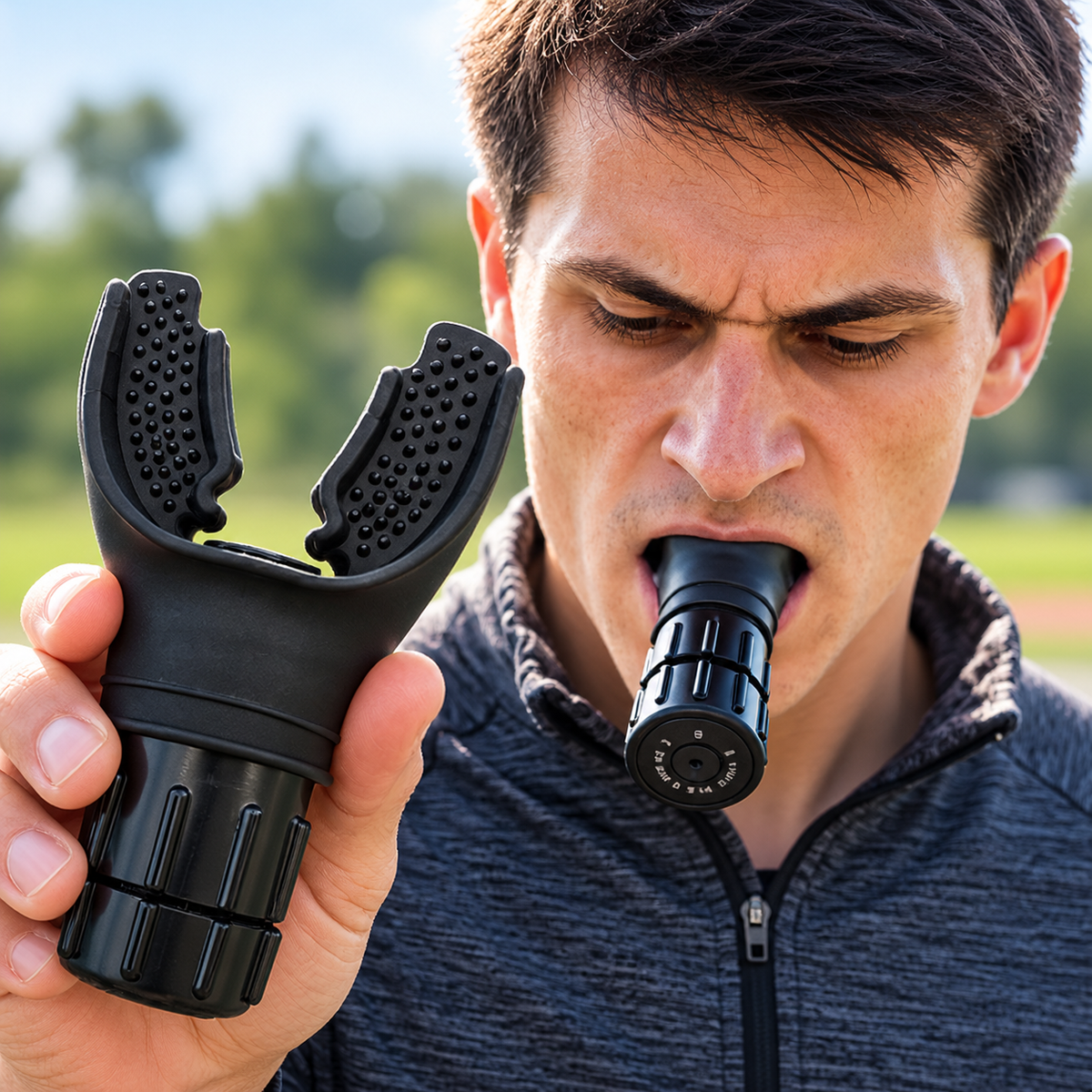 Black 1x Respiratory Exercise Resistance Trainer Lungs Breathing Exercise Breath
