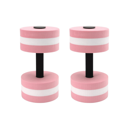 2x Aquatic Fitness Barbell Aqua Pool Exercise EVA Water Aerobics Dumbbell Pink