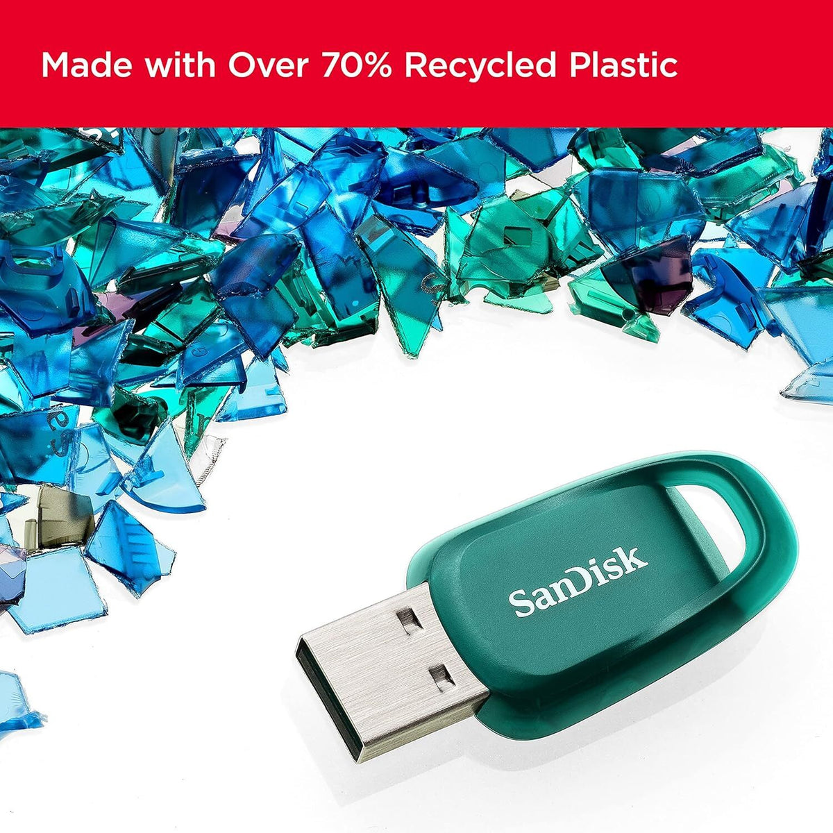 SanDisk Ultra Eco 256GB Flash Drive USB 3.2 Read Speed up to 100MB/s SDCZ96-128G
