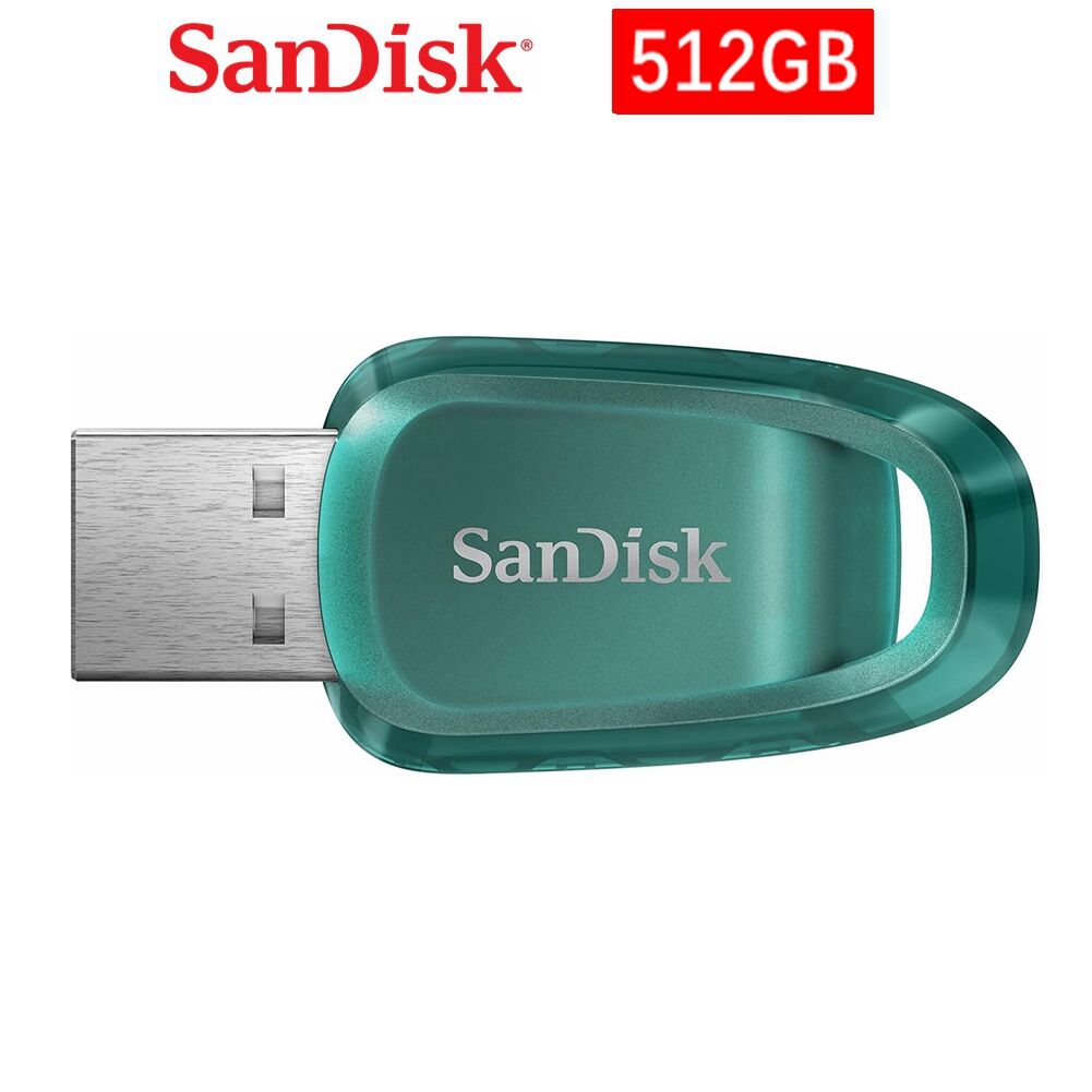 SanDisk Ultra Eco 512GB Flash Drive USB 3.2 Read Speed up to 100MB/s SDCZ96-128G
