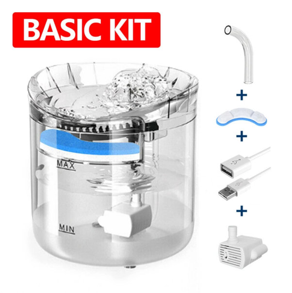 Automatic Sensor Drinking Dispenser Filter Electric Pet Water Fountain Cat Dog