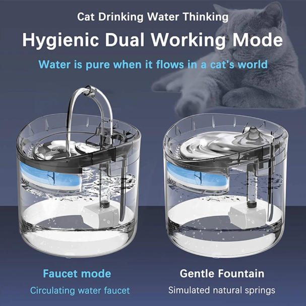 Automatic Sensor Drinking Dispenser Filter Electric Pet Water Fountain Cat Dog