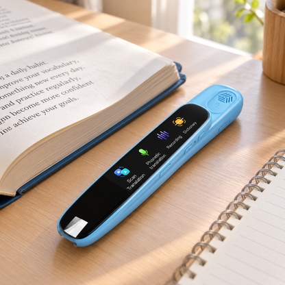 Pen Text Reading Smart Scan Translation 112+ Voice Language Translator Device Blue