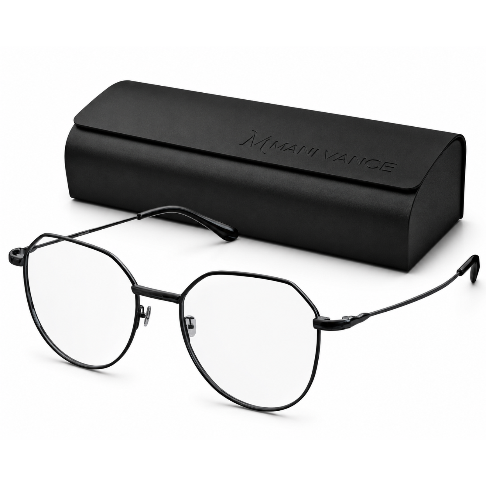 MANI VANCE Frankie Black Blue Light Blocking Computer Glasses Eye Protection