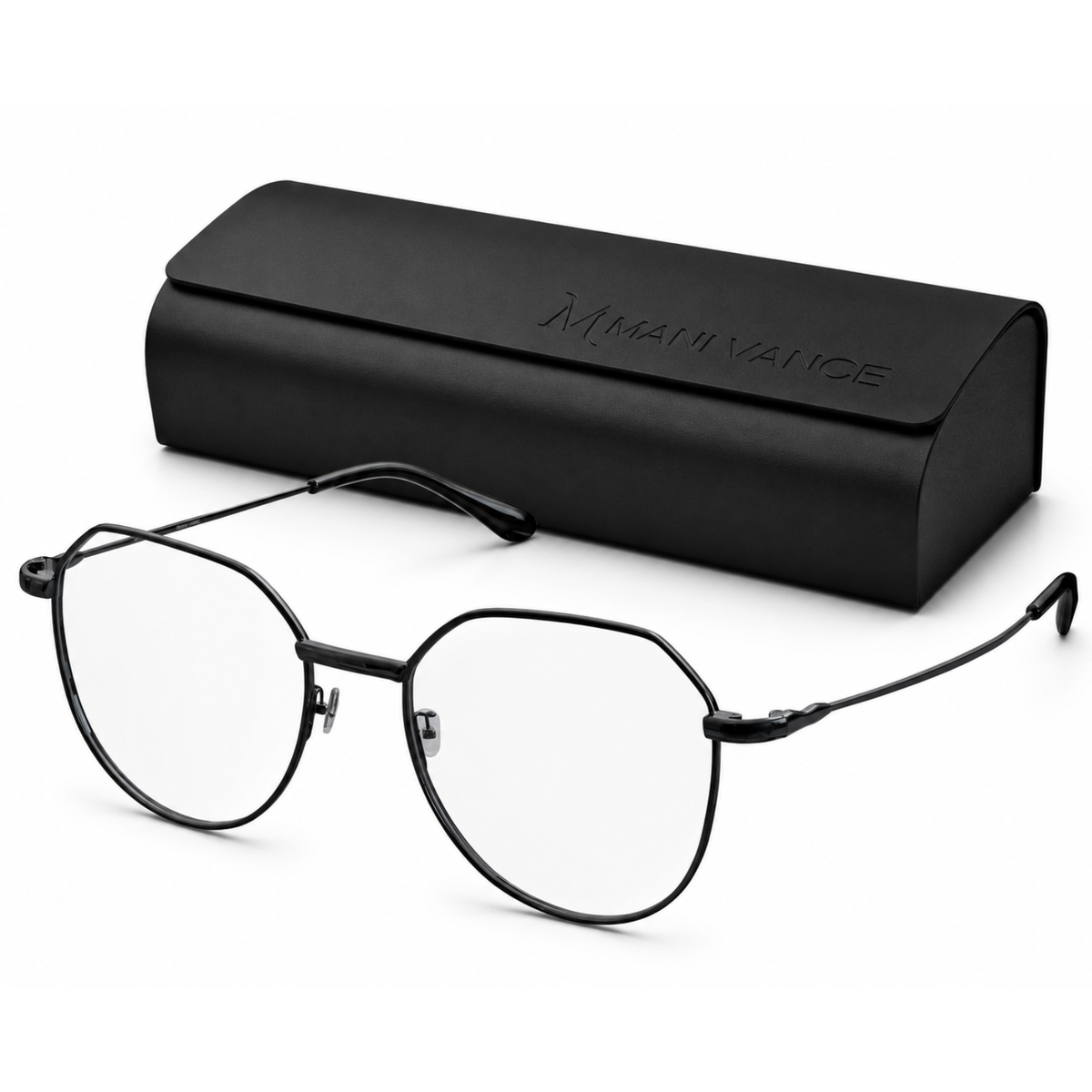 MANI VANCE Frankie Black Blue Light Blocking Computer Glasses Eye Protection