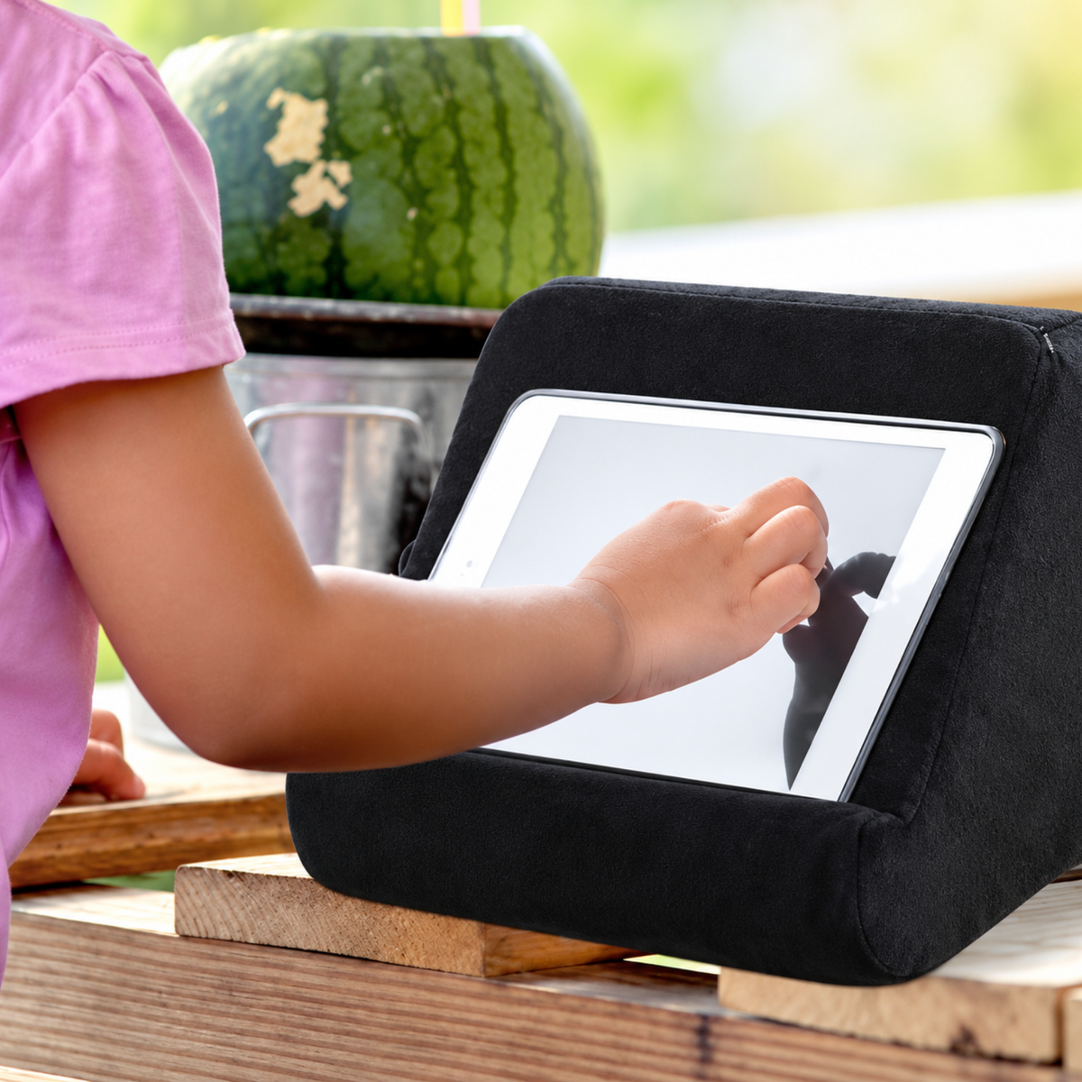 Rest Laps Reading Cushion iPad Book Reader Holder Tablet Pillow Stands Black