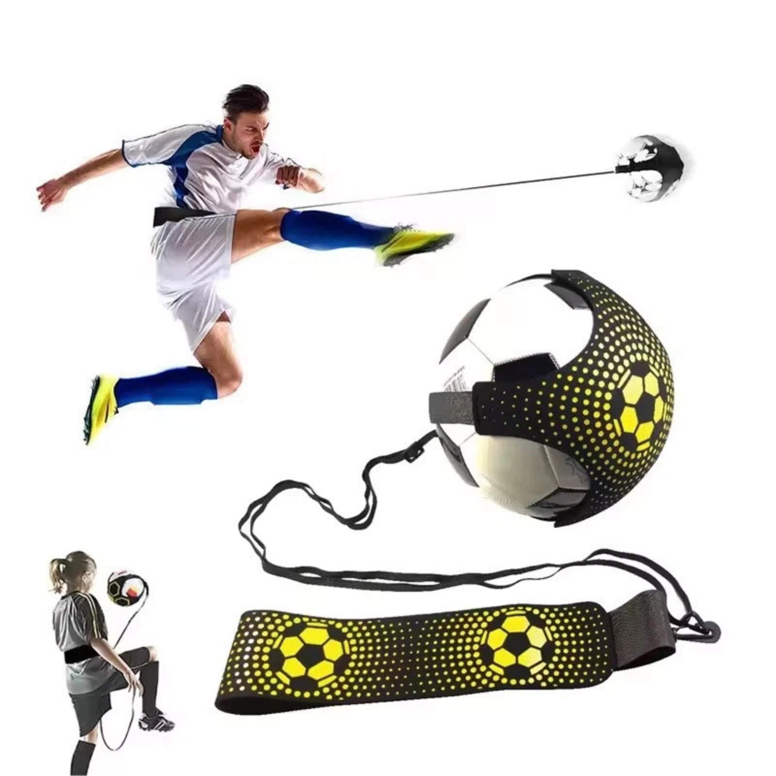 Training Aid Equipment Practice Sport Kid Adult Kick Soccer Football Trainer
