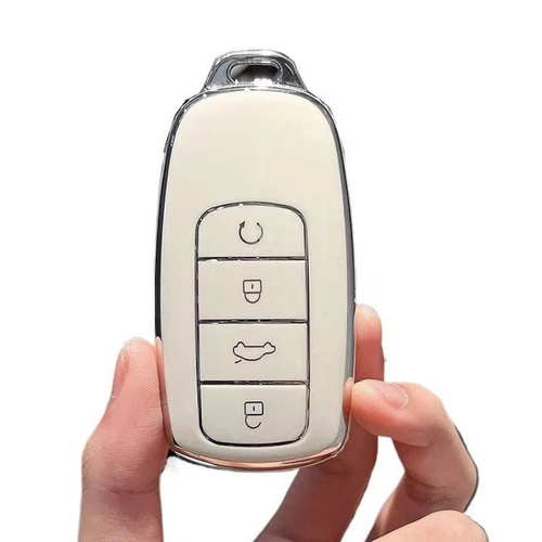Chery Omoda 5 Tiggo Car Remote Key Cover 4 Button TPU Fob Case White