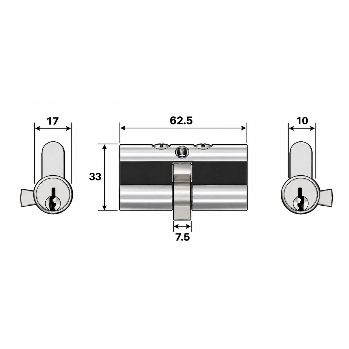 Whitco 5 Pin Cylinder 8 Keys 4x Security Screen Door Cylinder
