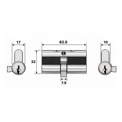 Whitco 5 Pin Cylinder 8 Keys 4x Security Screen Door Cylinder