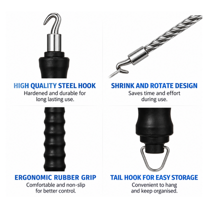Twister Puller Rebar Bag Sealing Spiral Wire Tie Twisting Tying Tool