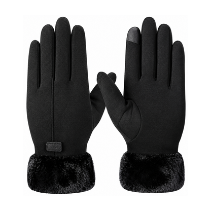 Thermal Sheepskin Windproof Soft Women Winter Gloves Touch Screen Outdoor