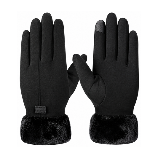 Thermal Sheepskin Windproof Soft Women Winter Gloves Touch Screen Outdoor