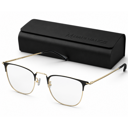 MANI VANCE Stevie Gold Blue Light Blocking Computer Glasses Eye Protection