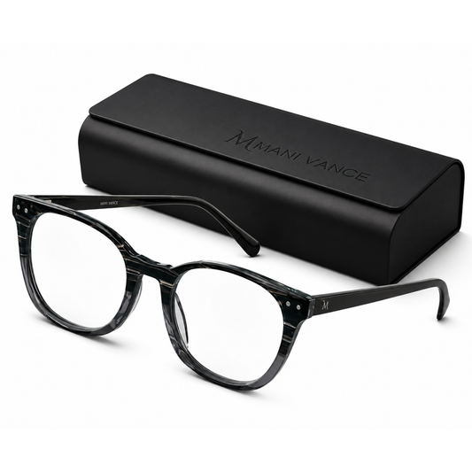 MANI VANCE Charlie Grey Blue Light Blocking Computer Glasses Eye Protection