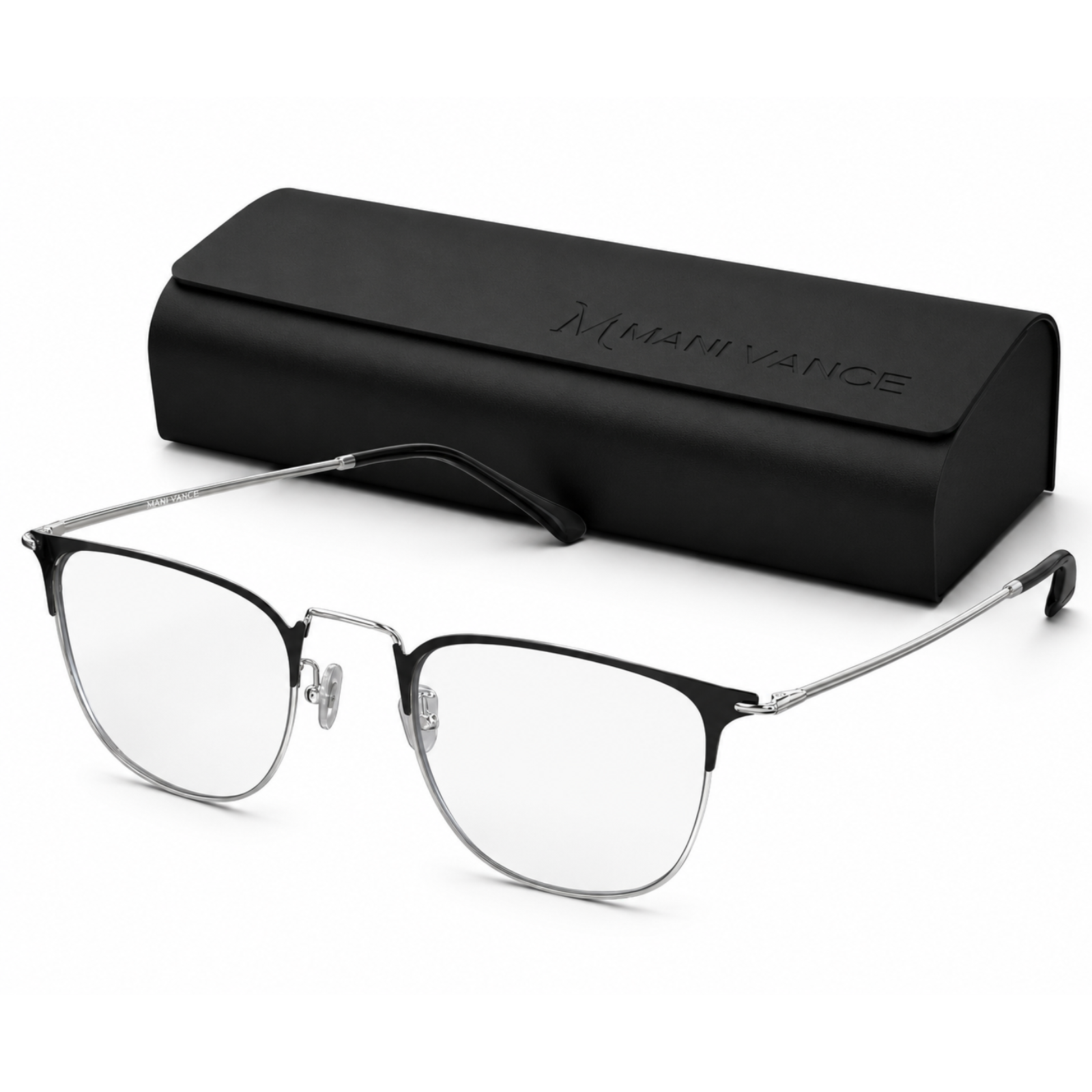 MANI VANCE Logan Silver Blue Light Blocking Computer Glasses Eye Protection