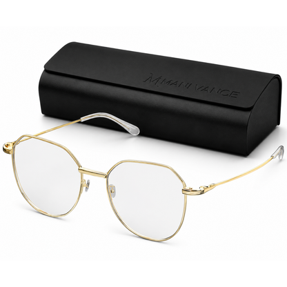 MANI VANCE Alex Gold Blue Light Blocking Computer Glasses Eye Protection