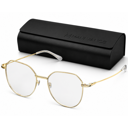 MANI VANCE Alex Gold Blue Light Blocking Computer Glasses Eye Protection