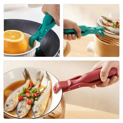 2x Bowl Clips Kitchen Tongs Hot Bowl Gripper Anti-Scalding Different Colours