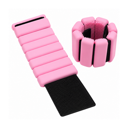 Fitness Wrist Bracelet Equipment Adjustable Ankle Weights Training 1 Pair Pink