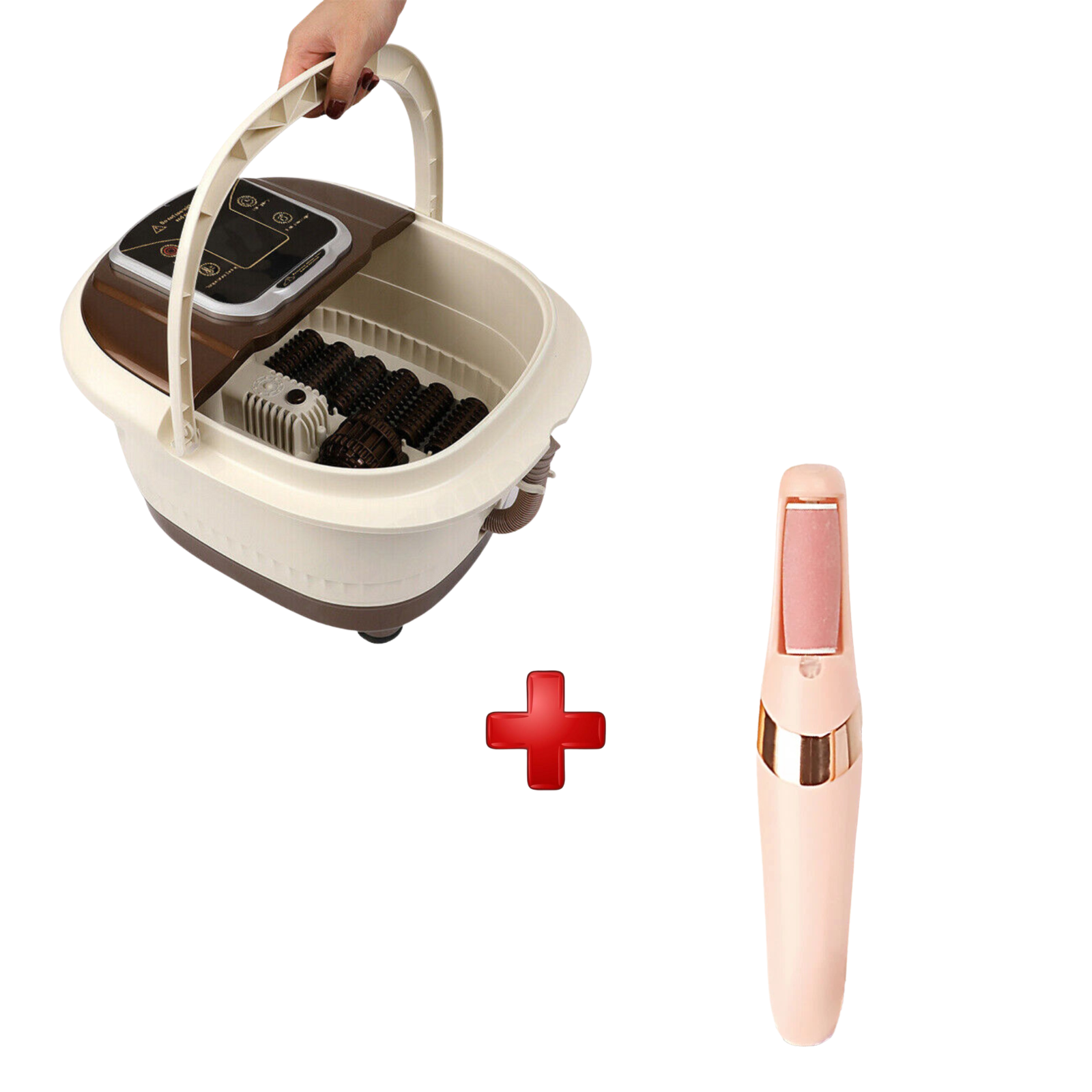 Foot Spa Tub Massager Roller Bubble Footbath PLUS USB Foot Grinder