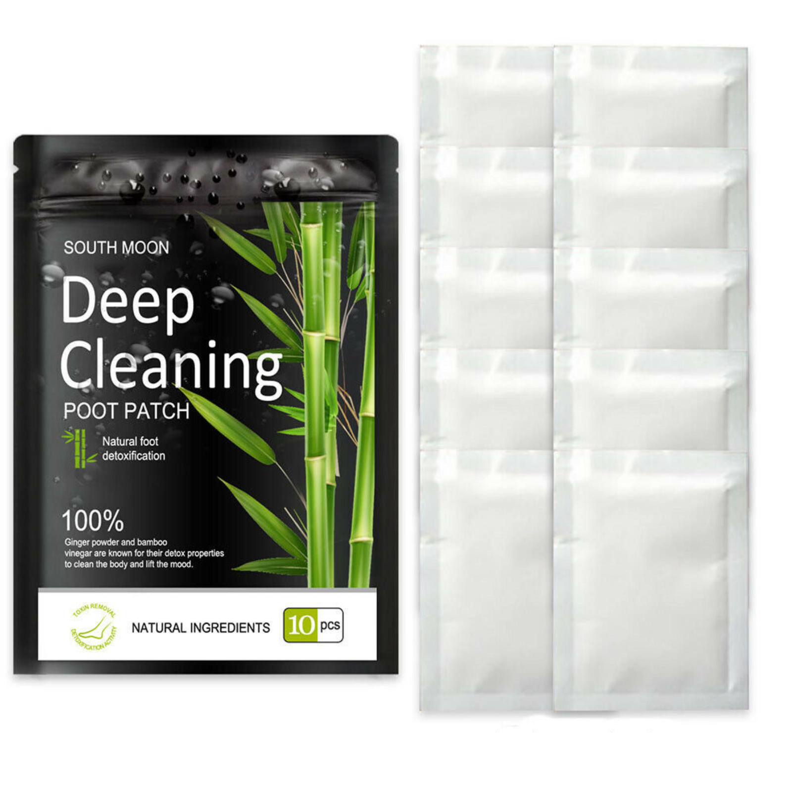 Natural Plant Toxin Removal Sticky Adhesive Pack Detox Foot Patches Pads