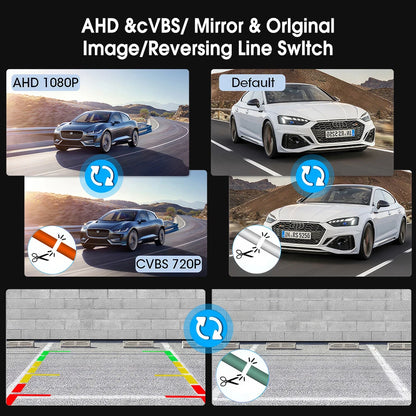 HD 1080P Rotatable Backup Cam Front Rear Video Cam Universal Car Reverse Camera