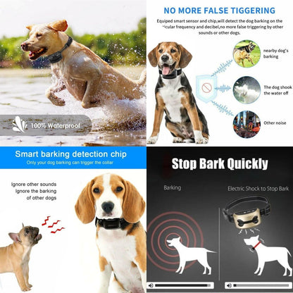 Auto Anti Bark Dog Collar Rechargeable Stop Barking Non-Shock Waterproof