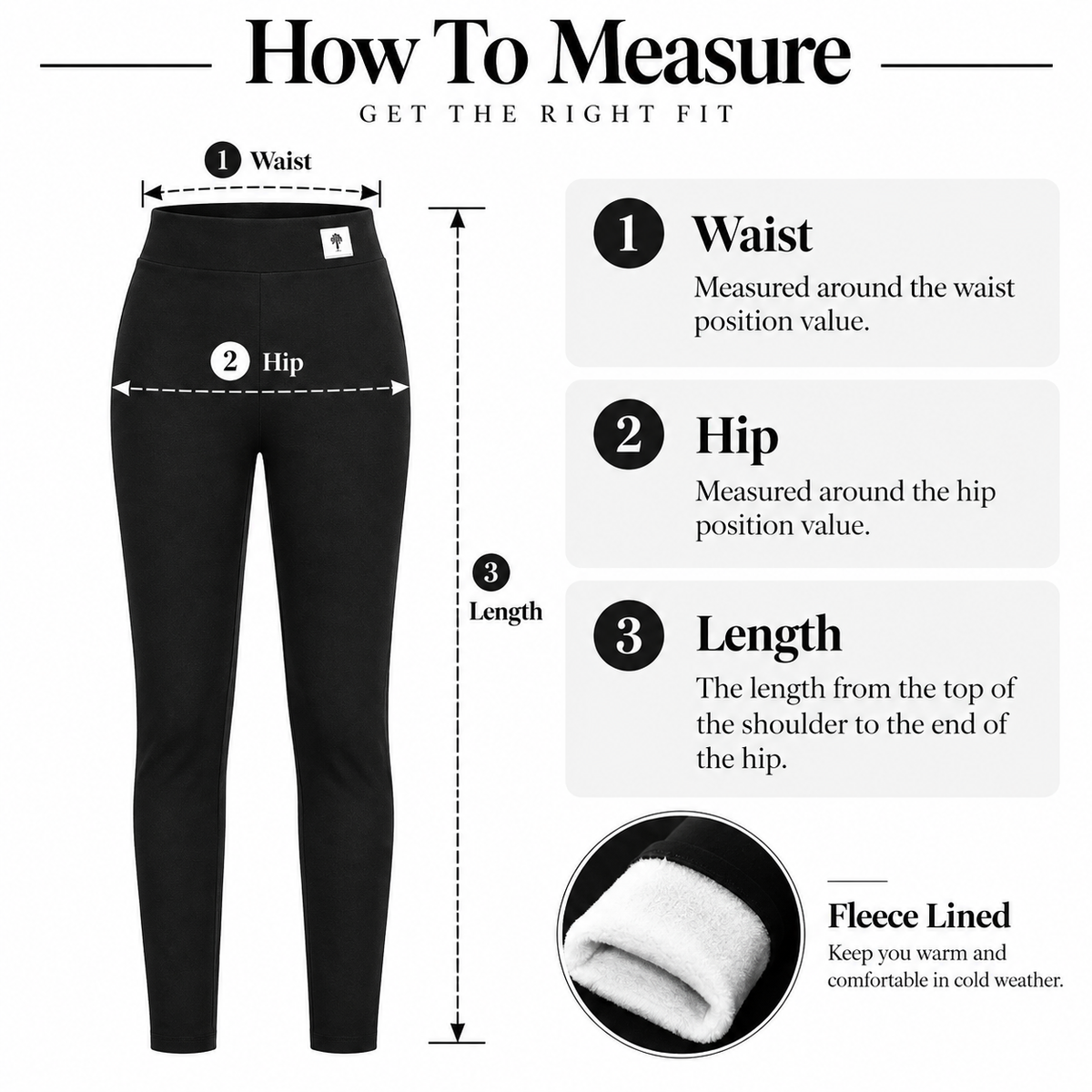 Fleece Lined Women Stretchy Pants Thick Warm Thermal Slim Winter Leggings 2XL
