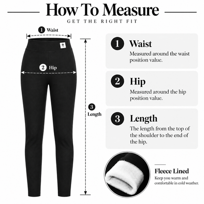 Fleece Lined Women Stretchy Pants Thick Warm Thermal Slim Winter Leggings 2XL