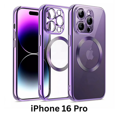 Shockproof Case Slim MagSafe Plating For iPhone 16 Pro Purple