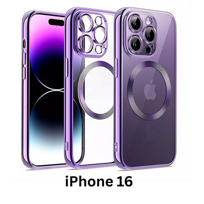 Shockproof Case Slim MagSafe Plating For iPhone 16 Purple