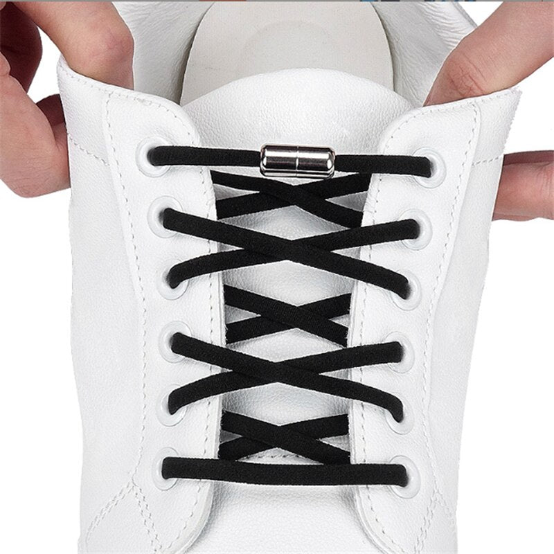 No Tie Shoe Laces Elastic Lock Lazy Sneakers Shoelaces For Kids Adults