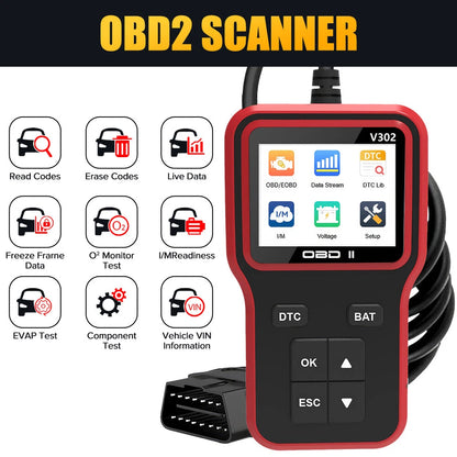 Check Engine Code Reader Car Diagnostic OBD2 Scan Tool Auto Fault Car Scanner