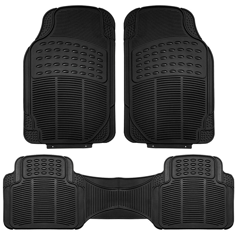 Universal Floor Protection Car Front Rear Rubber Floor Mats SUV Van Truck