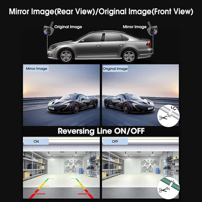 HD 1080P Rotatable Backup Cam Front Rear Video Cam Universal Car Reverse Camera