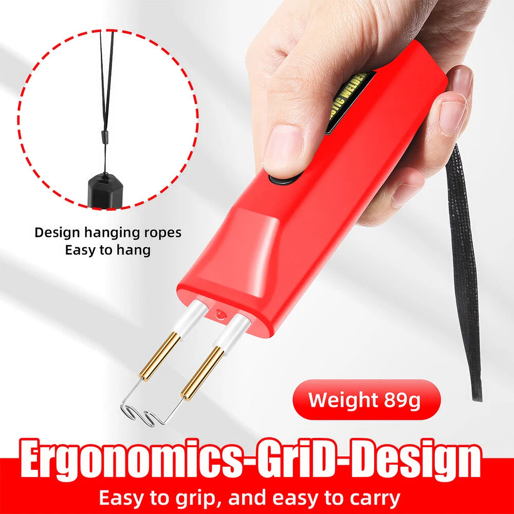 Hot Stapler Car Bumper Repair Welding Kit Cordless Plastic Welder Gun Red