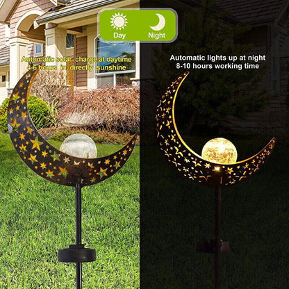 Moon Garden Decor Path Lights LED Solar Lights Outdoor Lawn Light Lantern Lamp