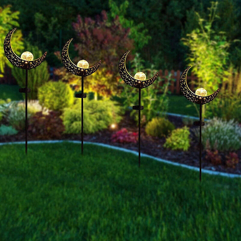 Moon Garden Decor Path Lights LED Solar Lights Outdoor Lawn Light Lantern Lamp