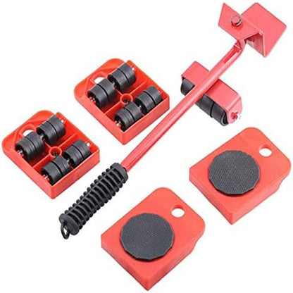 Wheel Mover Sliders Kit Heavy Furniture Moving Lifter Roller Move Tool Set Red