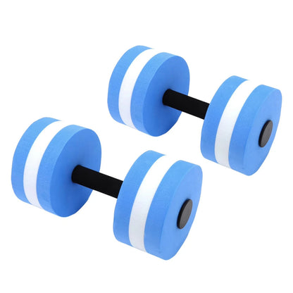 2x Aquatic Fitness Barbell Aqua Pool Exercise EVA Water Aerobics Dumbbell Blue
