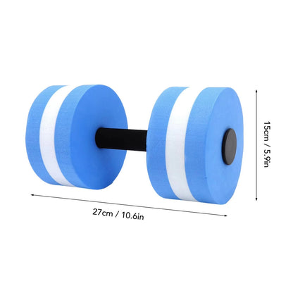 2x Aquatic Fitness Barbell Aqua Pool Exercise EVA Water Aerobics Dumbbell Blue