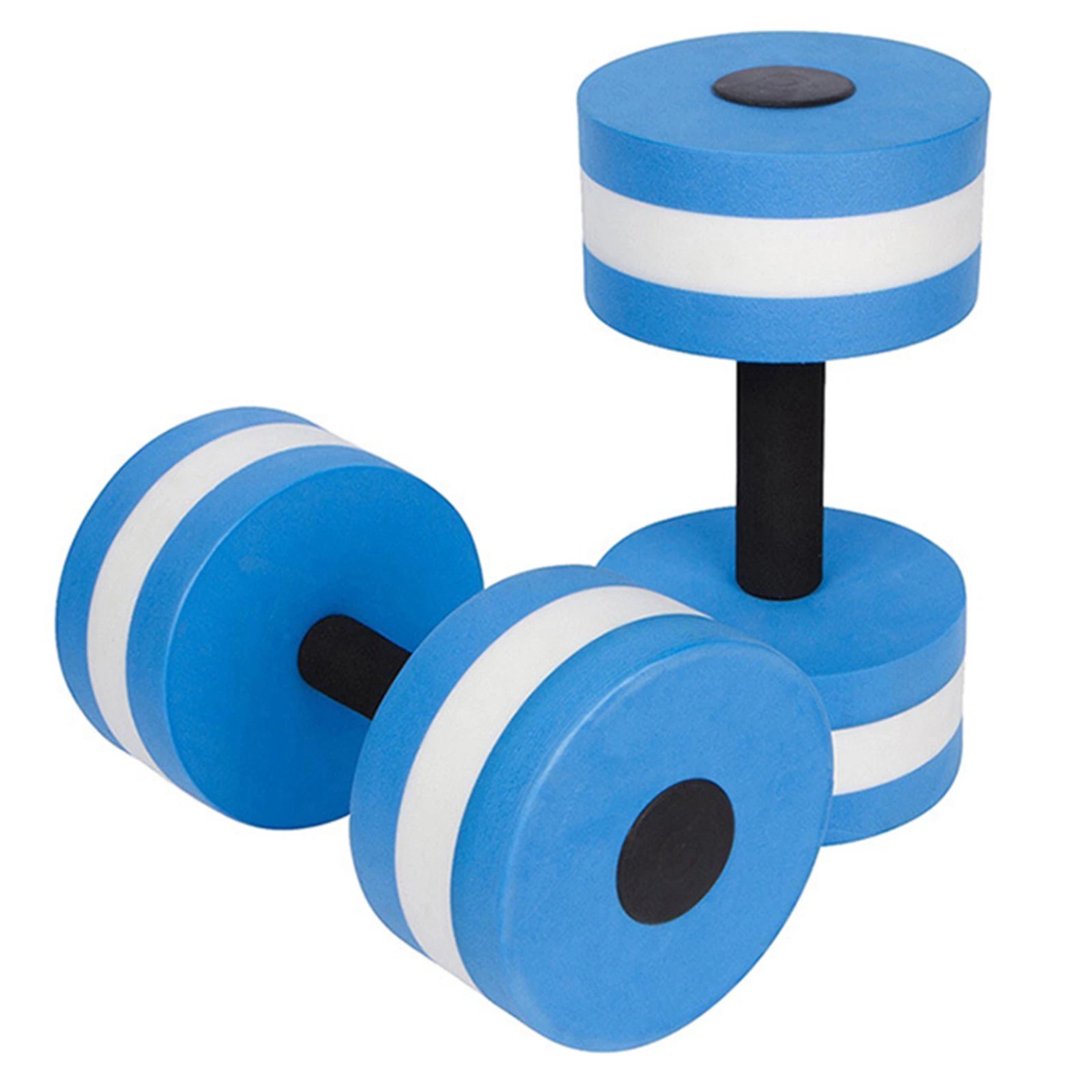 2x Aquatic Fitness Barbell Aqua Pool Exercise EVA Water Aerobics Dumbbell Blue