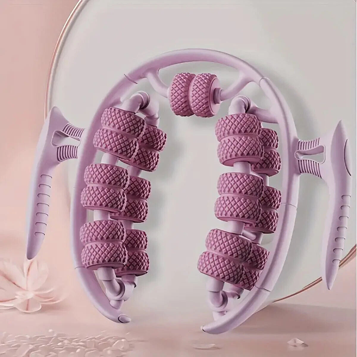 Wheel Calf Relaxation Yoga Fitness Leg Muscle Massager Roller 26 Round Pink