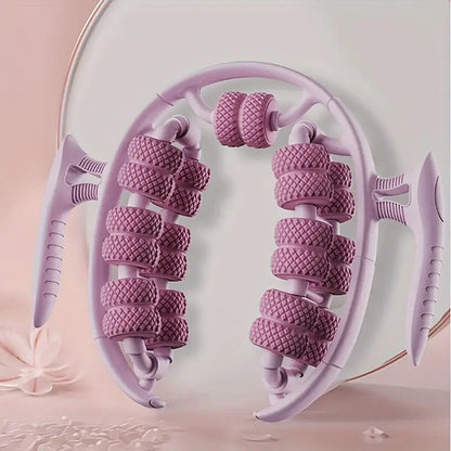Wheel Calf Relaxation Yoga Fitness Leg Muscle Massager Roller 26 Round Pink